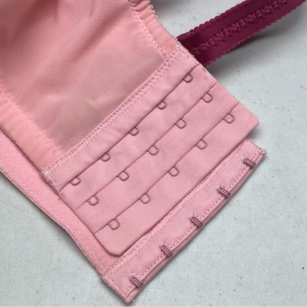 Parfait PNK/MAROON Unlined Long Bra, 32D *P1046 - Picture 6 of 8